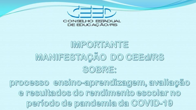 Manifestação do CEEd RS Plenária 16 03 2022