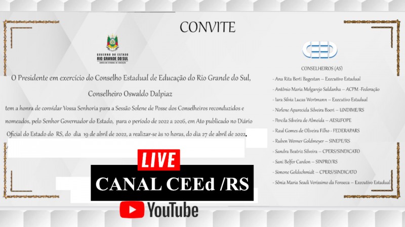 Convite Posse Conselherios 27 04 2022